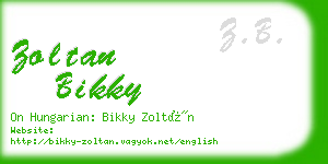 zoltan bikky business card